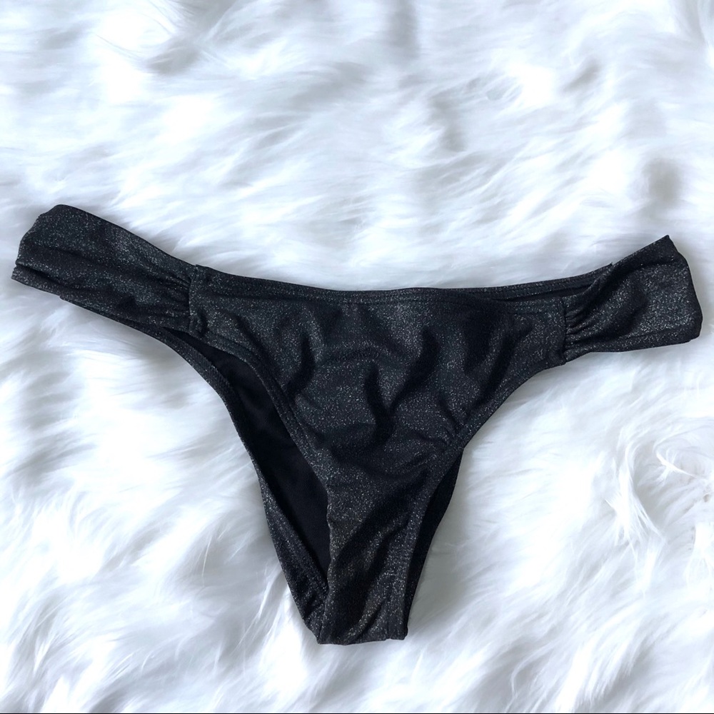 RIPCURL black bikini silver sparkle bottom
